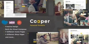 Cooper – Creative Responsive Personal Portfolio WordPress Theme [95% OFF]