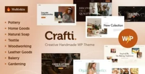 Crafti – Creative Handmade WordPress Theme 95% OFF
