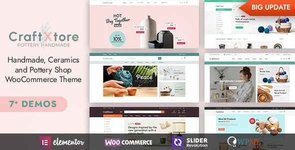 CraftXtore – Handmade, Ceramics and Pottery Shop WooCommerce Theme 95% OFF