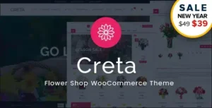 Creta – Flower Shop WooCommerce WordPress Theme [95% OFF]