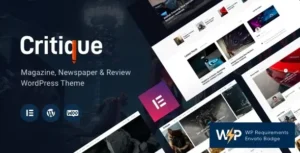 Critique - Magazine, Newspaper & Review WordPress Theme 95% OFF