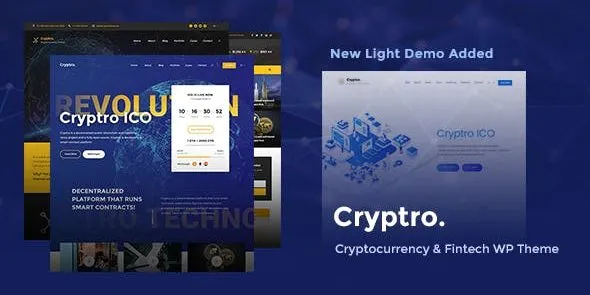 Cryptro – Cryptocurrency, Blockchain , Bitcoin & Financial Technology Theme 95% OFF