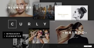 Curly - A Stylish Theme for Hairdressers and Hair Salons 95% OFF