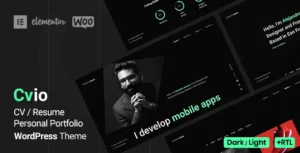 Cvio - Personal Portfolio WordPress Theme 95% OFF