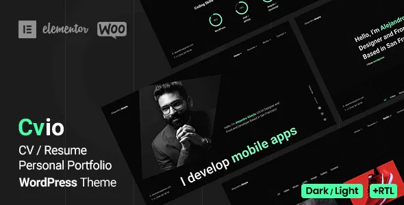 Cvio – Personal Portfolio WordPress Theme 95% OFF