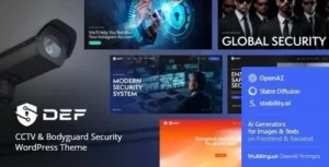 Def – CCTV & Bodyguard Security WordPress Theme 95% OFF
