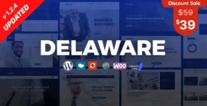 Delaware – Consulting and Finance WordPress Theme [95% OFF]