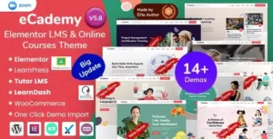 eCademy – Education LMS & Online Coaching Courses WordPress Theme [95% OFF]