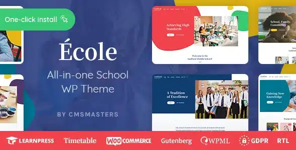 Ecole – Education & School WordPress Theme [95% OFF]