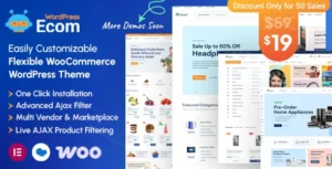 Ecom - Multipurpose WooCommerce WordPress Theme 95% OFF