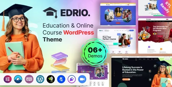 Edrio – Education & Online Course WordPress Theme 95% OFF
