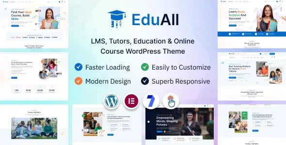 EduAll – Education LMS Tutors & Course WordPress Theme 95% OFF