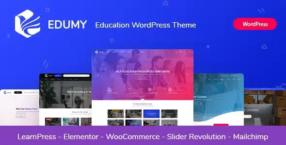 Edumy – LMS Online Education Course WordPress Theme [95% OFF]