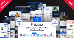 Edura – Online Courses & Education WordPress Theme 95% OFF