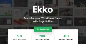 Ekko – Multi-Purpose WordPress Theme with Page Builder [95% OFF]
