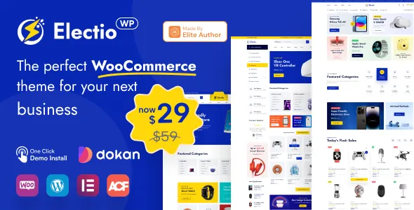 Electio Electronics & Gadgets Store WooCommerce Theme 95% OFF