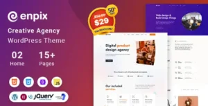 Enpix Digital Agency Creative Portfolio Theme 95% OFF
