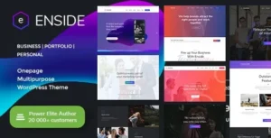 Enside - Multipurpose Onepage Landing Page WordPress Theme 95% OFF