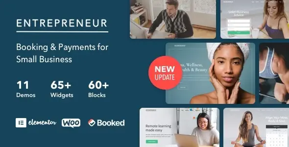 Entrepreneur – Booking for Small Businesses WordPress Theme [95% OFF]