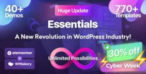 Essentials Multipurpose WordPress Theme [95% OFF]