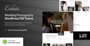 Esthetic - Wedding Photography WordPress Theme 95% OFF