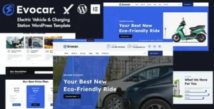 Evocar - Electric Vehicle & Charging Station WordPress Theme 95% OFF