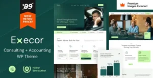 Execor- Accounting and Management Consulting WordPress Theme 95% OFF