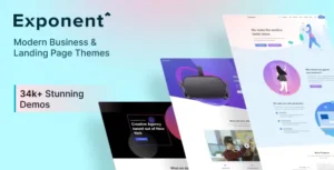 Exponent – Modern Multi-Purpose Business WordPress Theme [95% OFF]