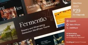 Fermentio – Brewery and Winemaking Restaurant WordPress Theme 95% OFF