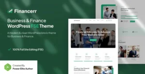 Financerr- Business & Finance FSE WordPress Theme 95% OFF