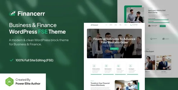 Financerr- Business & Finance FSE WordPress Theme 95% OFF