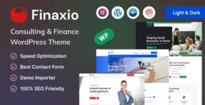 Finaxio - Consulting & Finance WordPress Theme 95% OFF