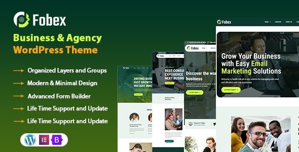Fobex – Business & Agency WordPress Theme 95% OFF