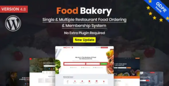 FoodBakery – Food Delivery Restaurant Directory WordPress Theme 95% OFF