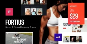Fortius – Sports & Fitness Elementor WordPress Theme 95% OFF