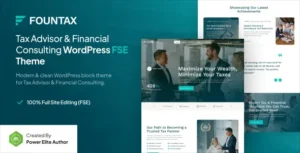 Fountax - Tax Advisor & Financial Consulting FSE WordPress Theme 95% OFF