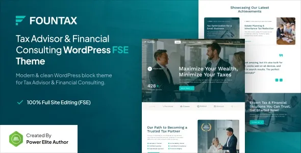 Fountax – Tax Advisor & Financial Consulting FSE WordPress Theme 95% OFF