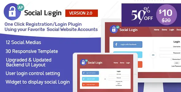 Free Download AccessPress Social Login 2.0.8 [Latest Version]