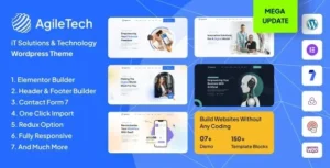 Free Download Agiletech - IT Solutions Service Technology Saas Software Startup WordPress Theme 1.0.7 [Latest Version]