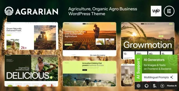 Free Download Agrarian – Agriculture Company & Organic Farm WordPress Theme 1.0.0 [Latest Version]