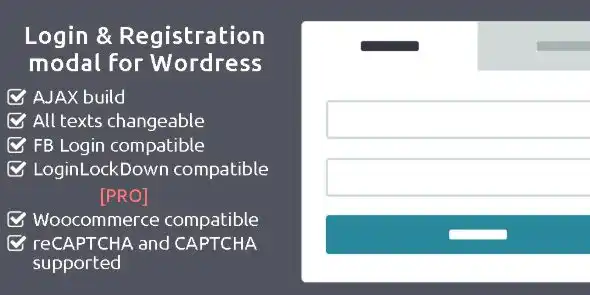 Free Download AJAX Login and Registration modal popup PRO 2.1.8 [Latest Version]