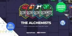 Free Download Alchemists – eSports & Gaming and News WordPress Theme 4.7.1 [Latest Version]