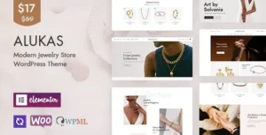 Free Download Alukas – Modern Jewelry Store WordPress Theme 2.0.13 [Latest Version]
