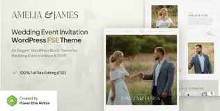 Free Download Amelia & James – Wedding Invitation Gutenverse FSE WordPress Theme 1.0.0 [Latest Version]