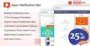 Free Download Apex Notification Bar Responsive Notification Bar Plugin for WordPress 2.1.8 [Latest Version]