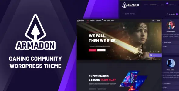 Free Download Armadon Gaming Community WordPress Theme 1.2.0 [Latest Version]