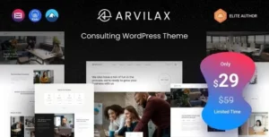 Free Download Arvilax - Business Consulting WordPress Theme 1.1.2 [Latest Version]