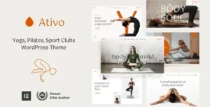 Free Download Ativo – Pilates Yoga WordPress Theme 40 [Latest Version]