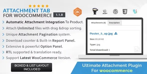 Free Download Attachment Tab For Woocommerce 1.3.8 [Latest Version]