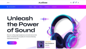 Free Download Audibee - Headphone Audio Store Shop WooCommerce Elementor Template Kit 1.0 [Latest Version]